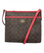 COACHコーチ）の古着「ショルダーバッグ」｜レッド×ブラウン