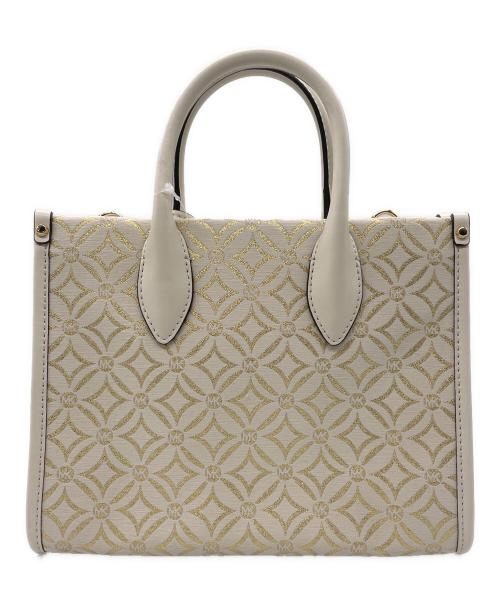 MICHAEL KORS（マイケル・コース）MICHAEL KORS (マイケル・コース) ミレラ ジャガード ハンドバッグ ホワイト 未使用品の古着・服飾アイテム