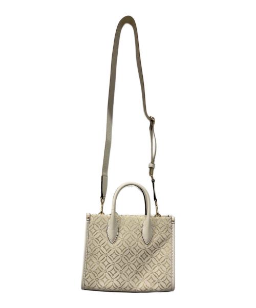 MICHAEL KORS（マイケル・コース）MICHAEL KORS (マイケル・コース) ミレラ ジャガード ハンドバッグ ホワイト 未使用品の古着・服飾アイテム