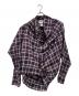 Vivienne Westwood (ヴィヴィアンウエストウッド) チェック柄変形ドレープシャツ ネイビー サイズ:不明：8000円