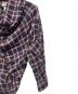 中古・古着 Vivienne Westwood (ヴィヴィアンウエストウッド) チェック柄変形ドレープシャツ ネイビー サイズ:不明：8000円