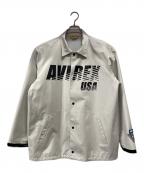 AVIREXアヴィレックス）の古着「コーチジャケット」｜ライトグレー