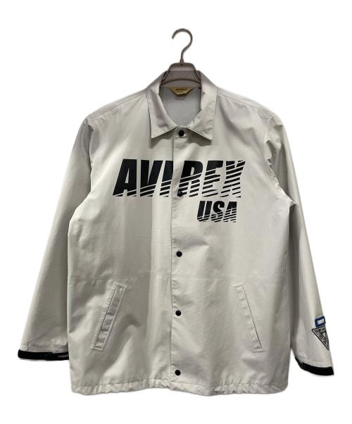AVIREX（アヴィレックス）AVIREX (アヴィレックス) コーチジャケット ライトグレー サイズ:2XLの古着・服飾アイテム