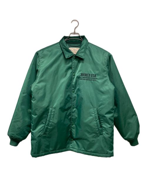 AVIREX（アヴィレックス）AVIREX (アヴィレックス) ヴァーシティー コーチジャケット グリーン サイズ:２XLの古着・服飾アイテム