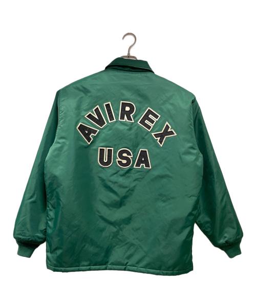 AVIREX（アヴィレックス）AVIREX (アヴィレックス) ヴァーシティー コーチジャケット グリーン サイズ:２XLの古着・服飾アイテム