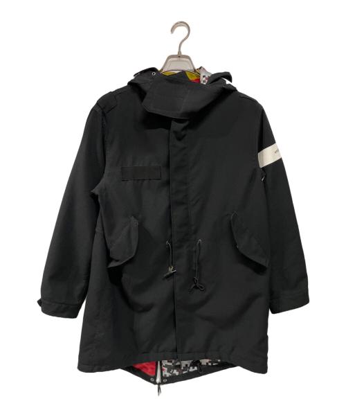 uniform experiment（ユニフォームエクスペリメント）uniform experiment (ユニフォームエクスペリメント) フーデッドコート ブラック サイズ:Mの古着・服飾アイテム