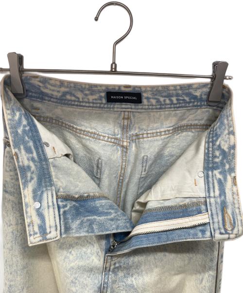 MAISON SPECIAL（メゾンスペシャル）MAISON SPECIAL (メゾンスペシャル) Side Long Zip Denim ブルー サイズ:38の古着・服飾アイテム