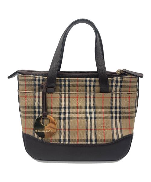BURBERRY（バーバリー）BURBERRY (バーバリー) ハンドバッグ ブラウンの古着・服飾アイテム