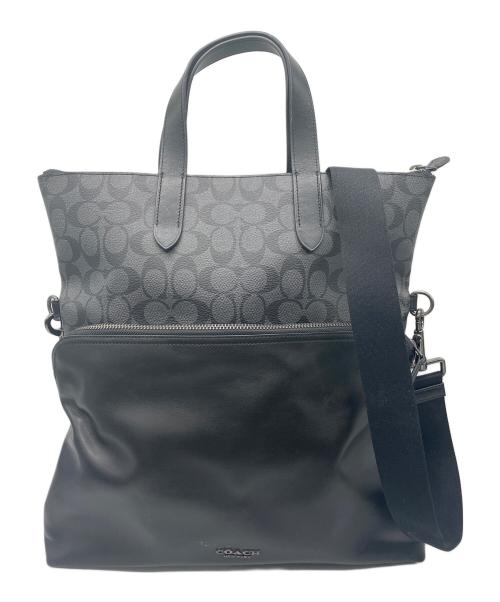 COACH（コーチ）COACH (コーチ) グラハム フォールドオーバー トート シグネチャー ブラックの古着・服飾アイテム