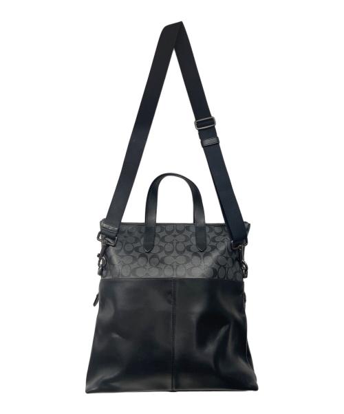 COACH（コーチ）COACH (コーチ) グラハム フォールドオーバー トート シグネチャー ブラックの古着・服飾アイテム