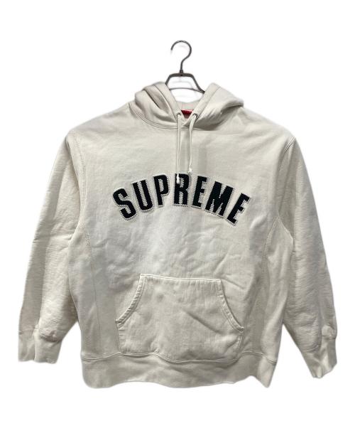 SUPREME（シュプリーム）Supreme (シュプリーム) 21AW PEARL LOGO HOODET SWEATSHIRT アイボリー サイズ:Lの古着・服飾アイテム