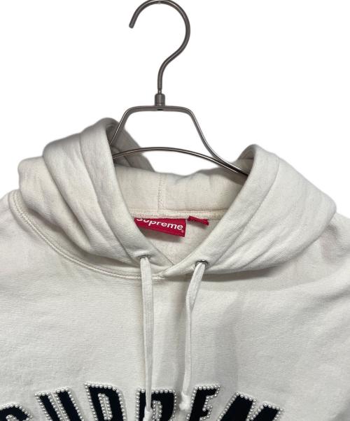 SUPREME（シュプリーム）Supreme (シュプリーム) 21AW PEARL LOGO HOODET SWEATSHIRT アイボリー サイズ:Lの古着・服飾アイテム