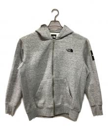 THE NORTH FACE（ザ ノース フェイス）の古着「スクエアロゴ フルジップパーカー」｜グレー