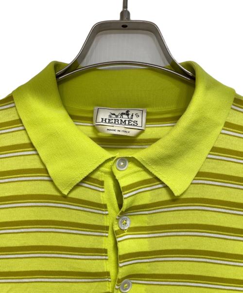 HERMES（エルメス）HERMES (エルメス) ポロシャツ 黄緑 サイズ:Lの古着・服飾アイテム