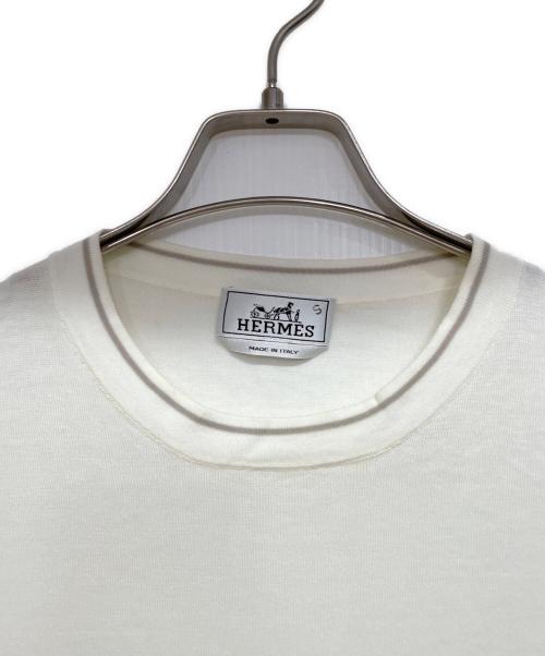 HERMES（エルメス）HERMES (エルメス) 半袖ニット ベージュ サイズ:Lの古着・服飾アイテム