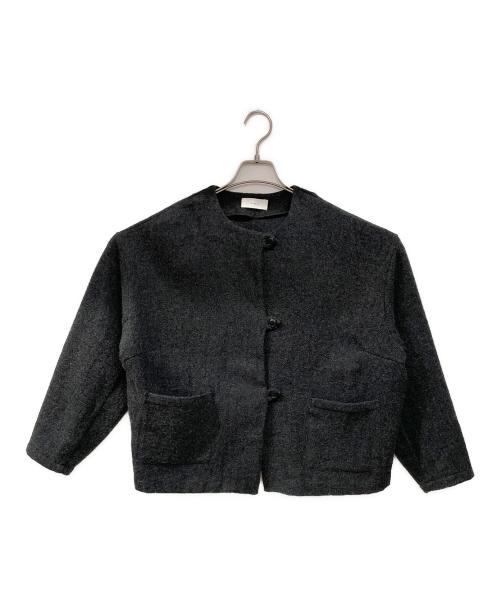 KAGURE（カグレ）KAGURE (カグレ) ウールクルーネックジャケット  グレー サイズ:FREEの古着・服飾アイテム