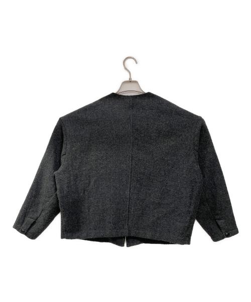 KAGURE（カグレ）KAGURE (カグレ) ウールクルーネックジャケット  グレー サイズ:FREEの古着・服飾アイテム