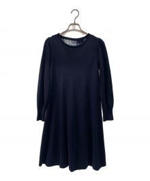 BLUE LABEL CRESTBRIDGE（ブルーレーベルクレストブリッジ）の古着「長袖ワンピース」｜ネイビー