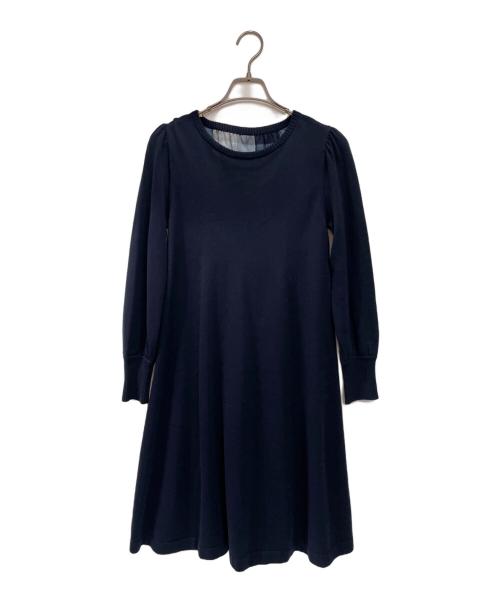 BLUE LABEL CRESTBRIDGE（ブルーレーベルクレストブリッジ）BLUE LABEL CRESTBRIDGE (ブルーレーベルクレストブリッジ) 長袖ワンピース ネイビー サイズ:38の古着・服飾アイテム