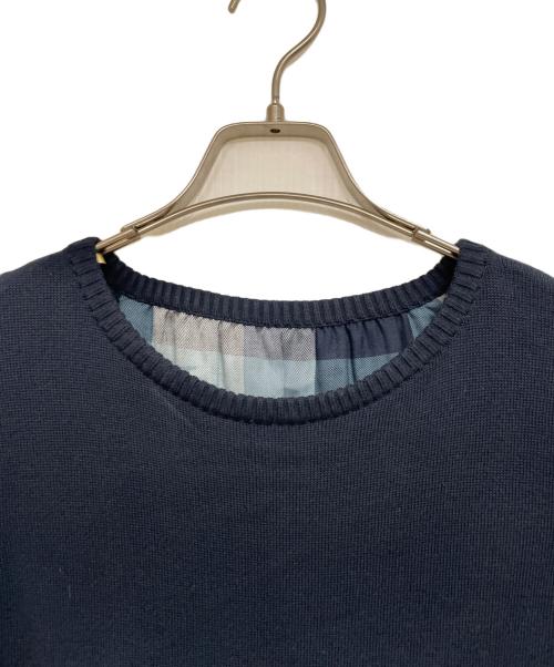BLUE LABEL CRESTBRIDGE（ブルーレーベルクレストブリッジ）BLUE LABEL CRESTBRIDGE (ブルーレーベルクレストブリッジ) 長袖ワンピース ネイビー サイズ:38の古着・服飾アイテム