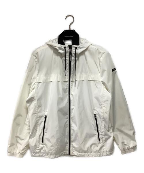 Calvin Klein（カルバンクライン）Calvin Klein (カルバンクライン) ナイロンパーカー ホワイト サイズ:Lの古着・服飾アイテム