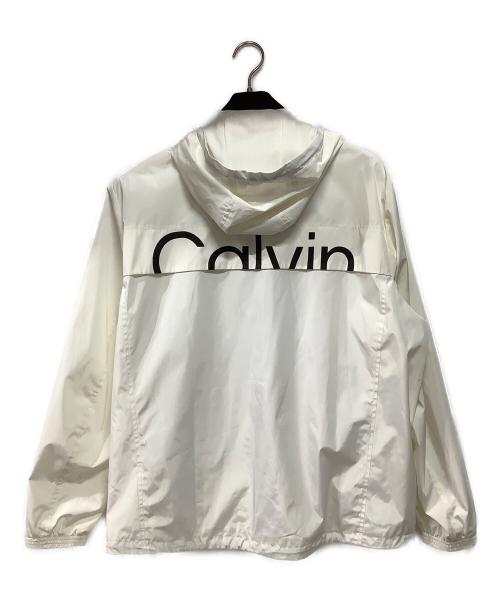 Calvin Klein（カルバンクライン）Calvin Klein (カルバンクライン) ナイロンパーカー ホワイト サイズ:Lの古着・服飾アイテム