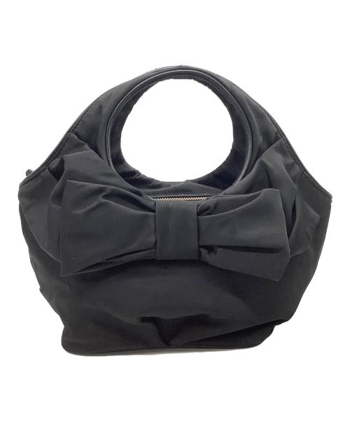 Kate Spade（ケイトスペード）Kate Spade (ケイトスペード) リボンハンドバッグ ブラックの古着・服飾アイテム
