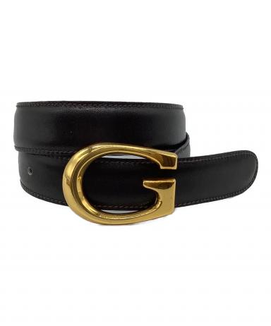中古・古着通販】GUCCI (グッチ) レザーベルト ゴールド×ブラウン
