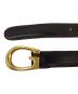 GUCCI (グッチ) レザーベルト ゴールド×ブラウン：8000円