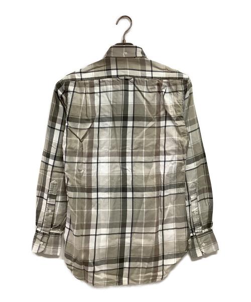 Thom Browne（トムブラウン）Thom Browne (トムブラウン) 長袖シャツ ホワイト×グレーの古着・服飾アイテム