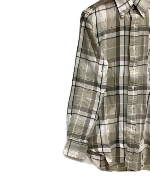 Thom Browne（トムブラウン）Thom Browne (トムブラウン) 長袖シャツ ホワイト×グレーの古着・服飾アイテム
