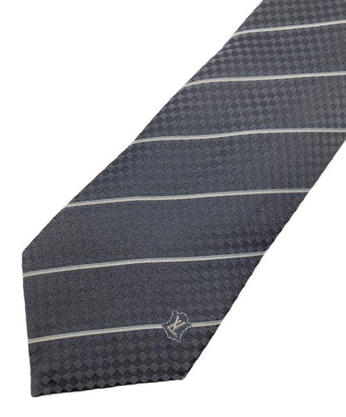 LOUIS VUITTON（ルイ ヴィトン）LOUIS VUITTON (ルイ ヴィトン) ストライプ　ネクタイ グレー サイズ:記載なしの古着・服飾アイテム