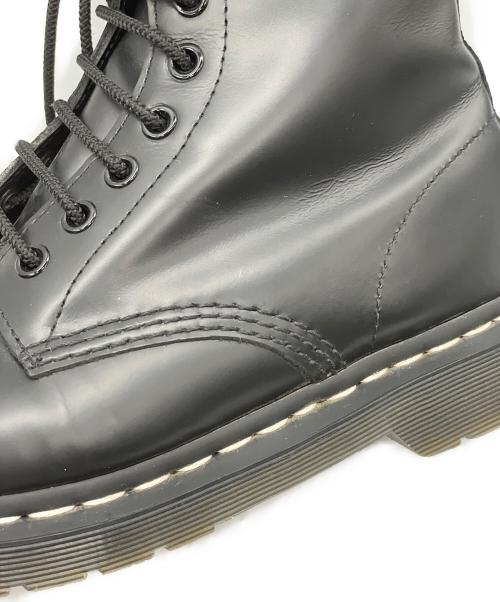 Dr.Martens（ドクターマーチン）Dr.Martens (ドクターマーチン) ホワイトステッチ 8 ホール ブーツ ブラック サイズ:UK 5の古着・服飾アイテム
