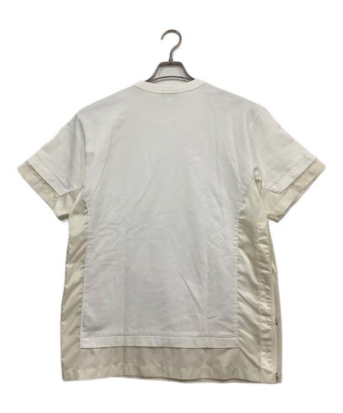 Dior（ディオール）DIOR (ディオール) sacai (サカイ) DIOR × sacai 半袖カットソー ホワイト サイズ:Ｌの古着・服飾アイテム