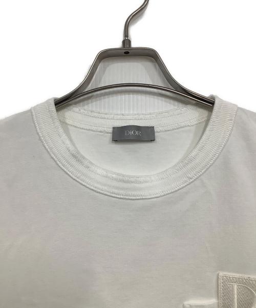Dior（ディオール）DIOR (ディオール) sacai (サカイ) DIOR × sacai 半袖カットソー ホワイト サイズ:Ｌの古着・服飾アイテム