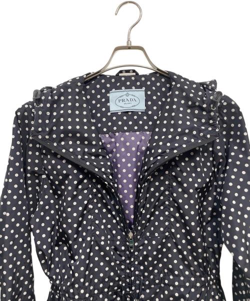 PRADA（プラダ）PRADA (プラダ) ドット柄ジャケット ネイビー サイズ:42の古着・服飾アイテム
