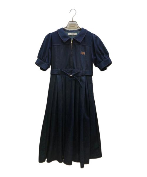 furfur（ファーファー）furfur (ファーファー) 半袖ワンピース ブルー サイズ:00の古着・服飾アイテム