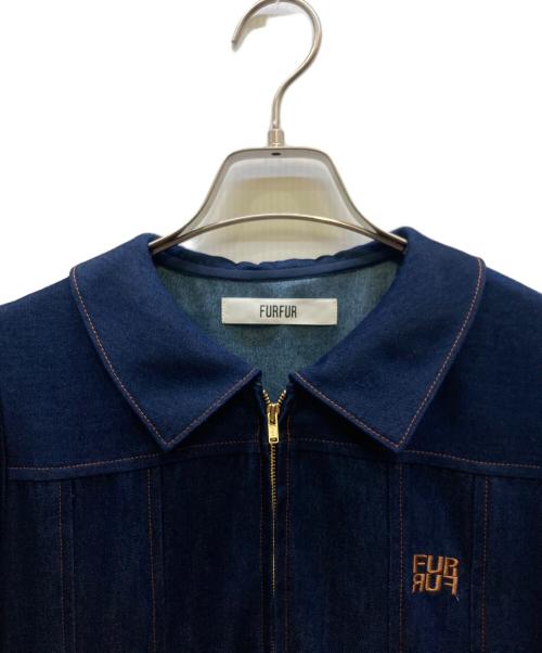 furfur（ファーファー）furfur (ファーファー) 半袖ワンピース ブルー サイズ:00の古着・服飾アイテム