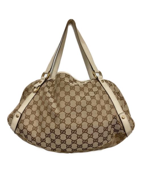 GUCCI（グッチ）GUCCI (グッチ) GGキャンバス アビートートバッグ ベージュの古着・服飾アイテム