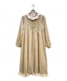 m petit by misako（エムプティ バイ ミサコ）の古着「長袖ワンピース」｜ベージュ