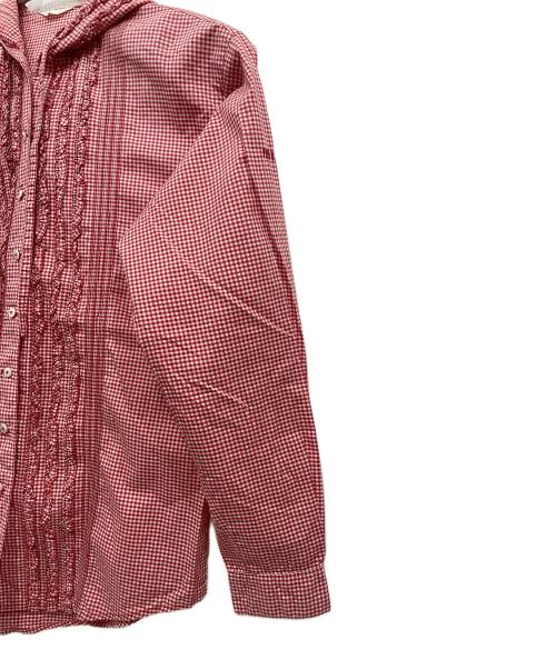 PINK HOUSE（ピンクハウス）PINK HOUSE (ピンクハウス) フーデット長袖ブラウス レッド サイズ:記載なしの古着・服飾アイテム
