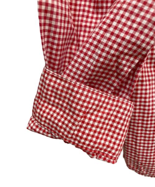 PINK HOUSE（ピンクハウス）PINK HOUSE (ピンクハウス) フーデット長袖ブラウス レッド サイズ:記載なしの古着・服飾アイテム