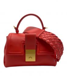 BOTTEGA VENETA（ボッテガベネタ）の古着「ピアッツァ　2WAYバッグ」｜レッド