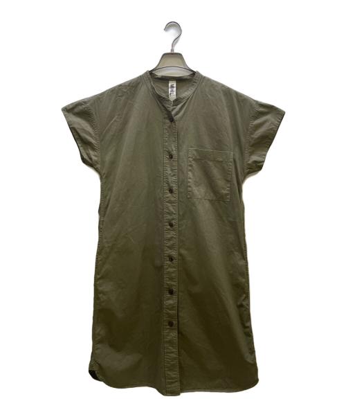 MHL（マーガレットハウエル）MHL (マーガレットハウエル) シャツワンピース グリーンの古着・服飾アイテム