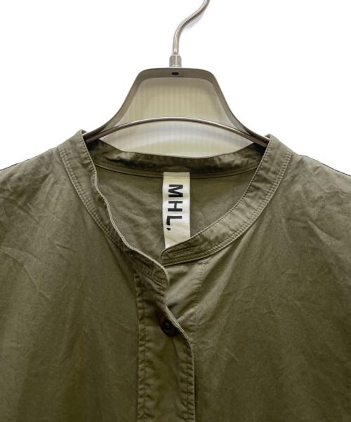 MHL（マーガレットハウエル）MHL (マーガレットハウエル) シャツワンピース グリーンの古着・服飾アイテム