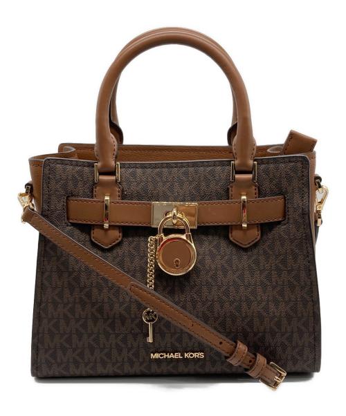 MICHAEL KORS（マイケルコース）MICHAEL KORS (マイケルコース) 2WAYバッグ ブラウンの古着・服飾アイテム