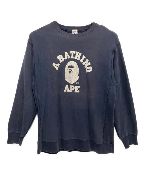 A BATHING APE（アベイシングエイプ）A BATHING APE (アベイシングエイプ) スウェット ネイビー サイズ:Lの古着・服飾アイテム