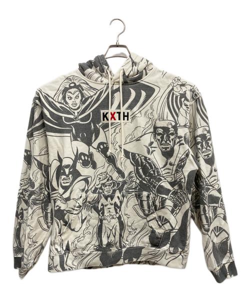 MARVEL（マーベル）MARVEL (マーベル) KITH (キス) プルオーバーパーカー ホワイト サイズ:Lの古着・服飾アイテム