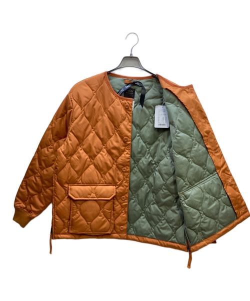 TAION（タイオン）TAION (タイオン) ミリタリー オーバーダウンカーディガン オレンジ サイズ:L 未使用品の古着・服飾アイテム