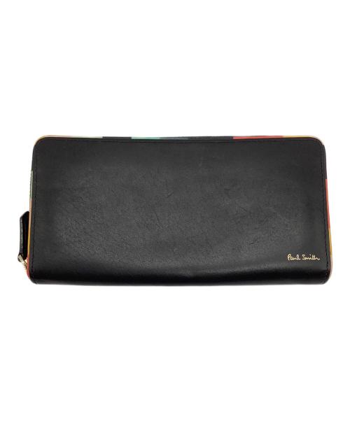 PAUL SMITH（ポールスミス）PAUL SMITH (ポールスミス) ラウンドファスナー長財布 ブラックの古着・服飾アイテム